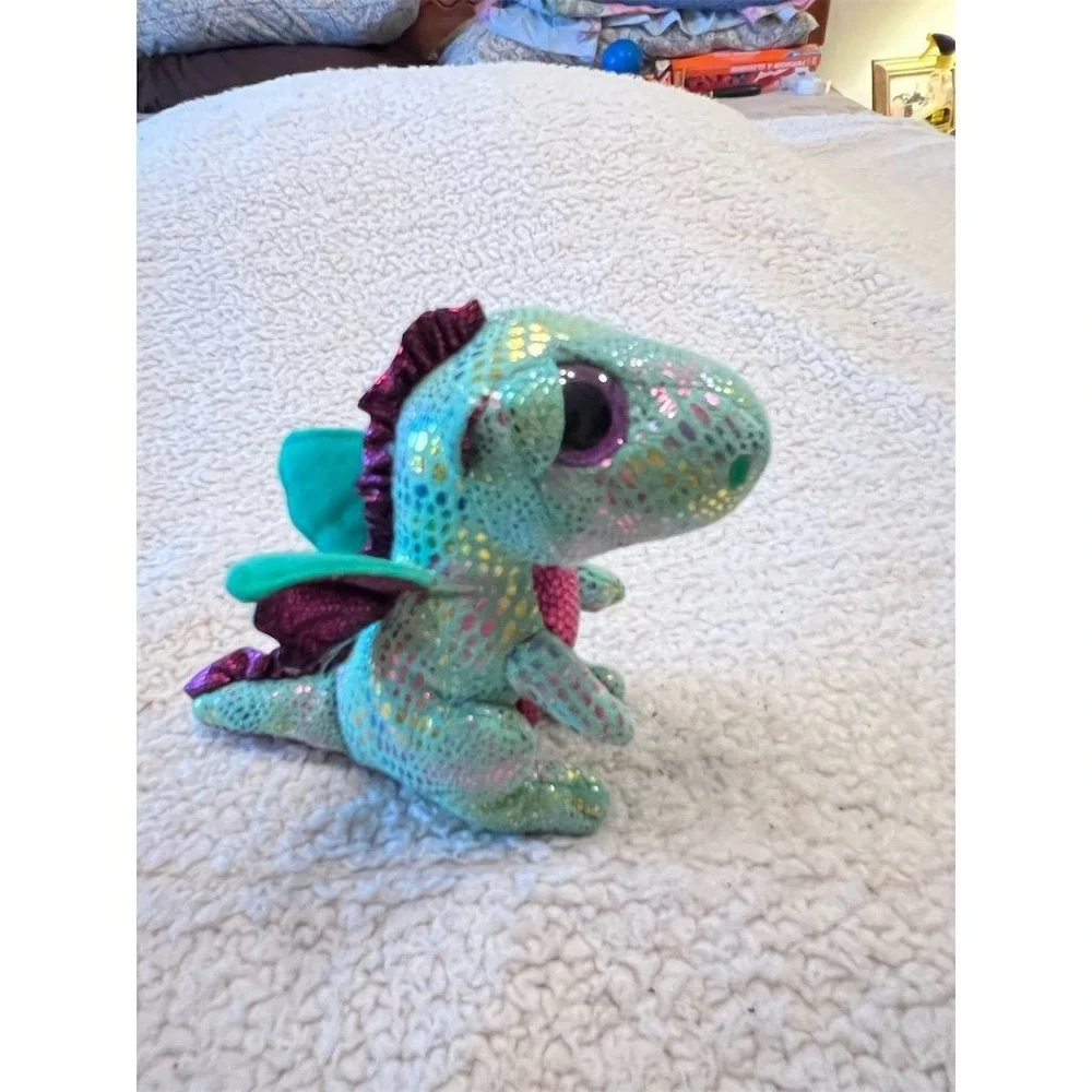 Ty Beanie Boos Cinder the Green‎ Dragon Plush Toy 6